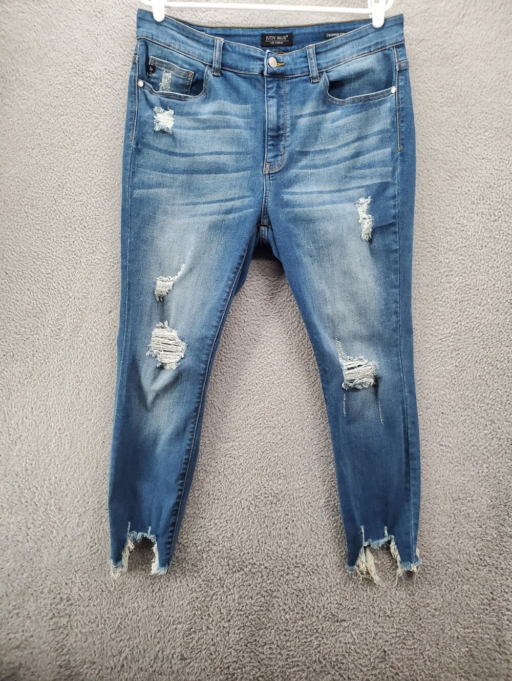 Judy Blue Jeans Cropped Distressed Womens 16W